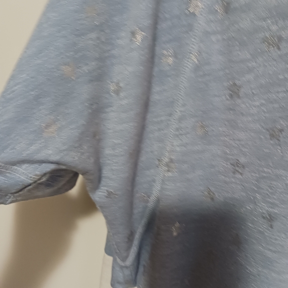 Women's C active short slave crew neck pullover blouse, size XL, color blue and - Picture 5 of 7